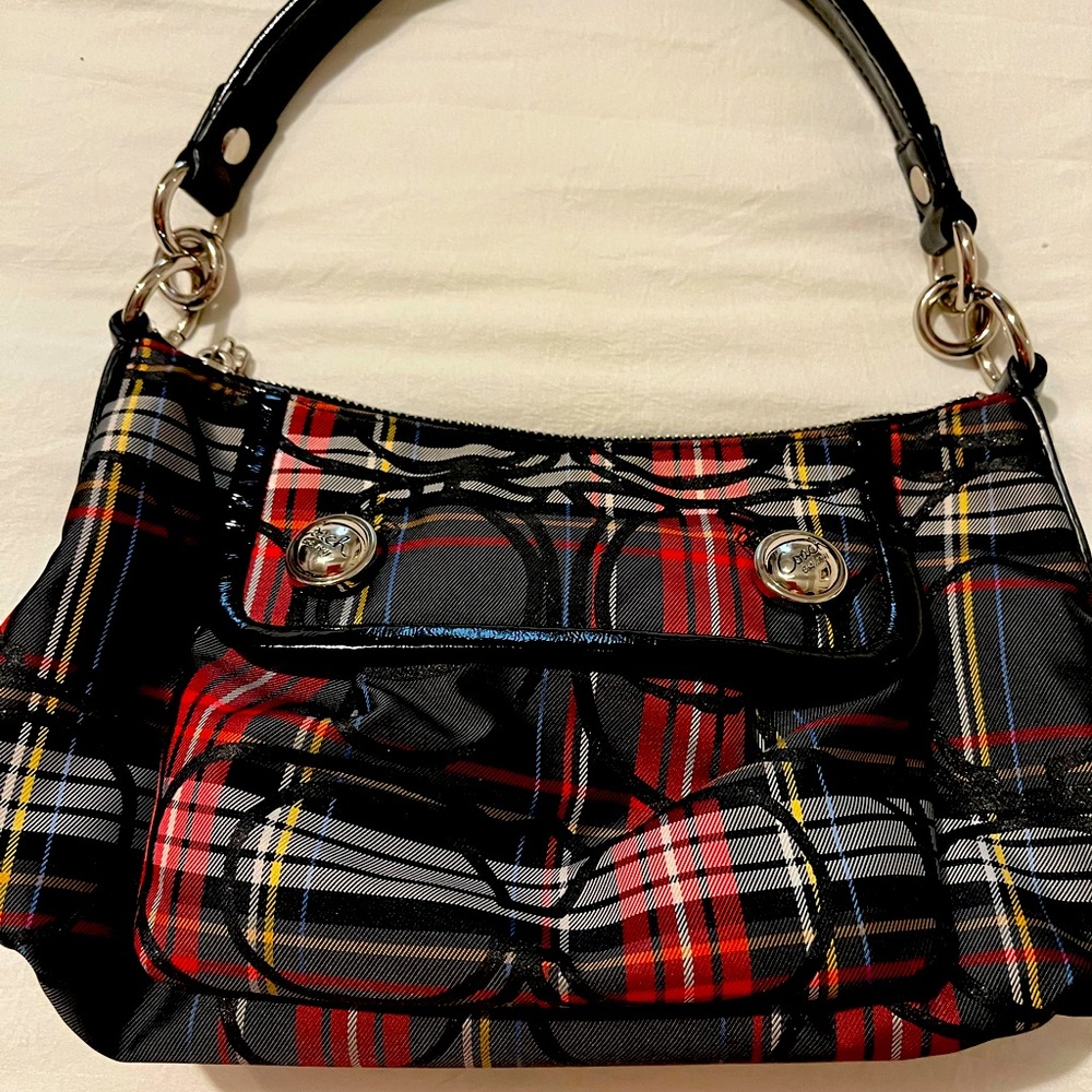COACH Poppy Groovy Soho Tartan Glitter Bag